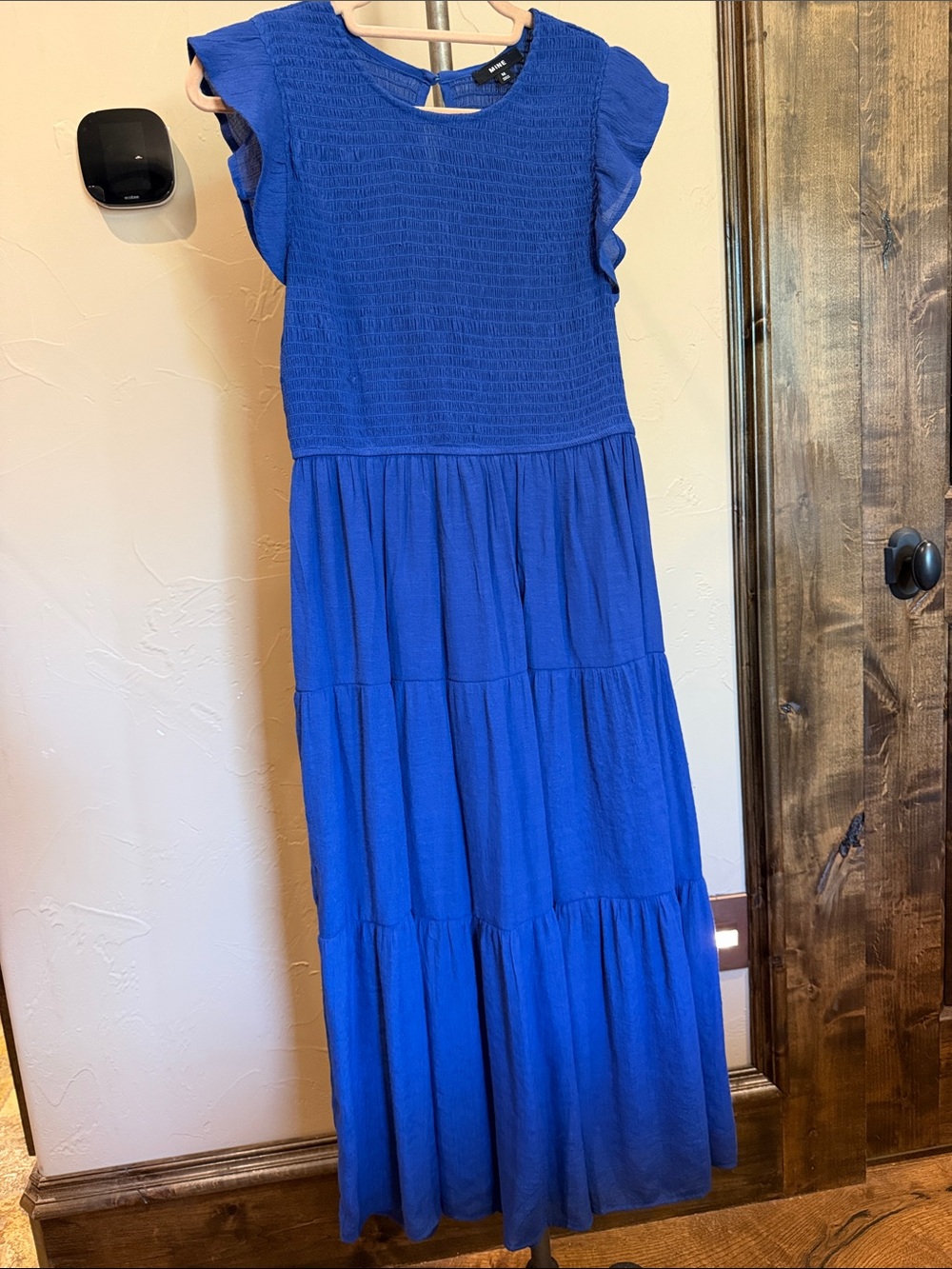 mine Cobalt Blue Textured Dress